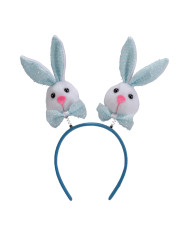 Blue rabbits headband on card