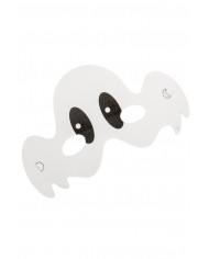 Pack of 6 paper chinless masks in the shape of a ghost for a
