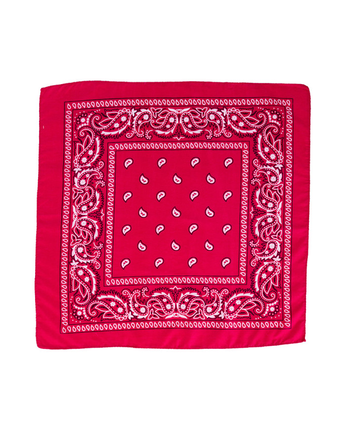 Bandana aus Stoff, ca. 55 x 55 cm, rosa fluoreszierend, in Beutel mit Aufhänger