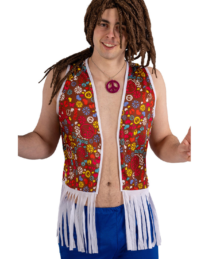 Hippie gilet one size in bag with hood