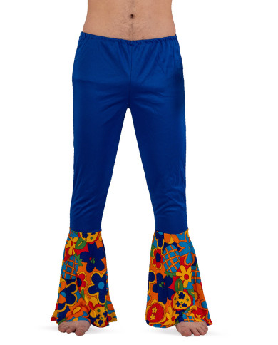 Blue hippie trousers in bag with hood
