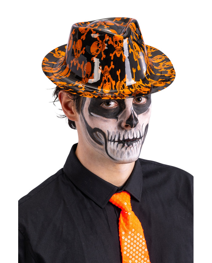 Plastic gangster hat ass.mod. with label