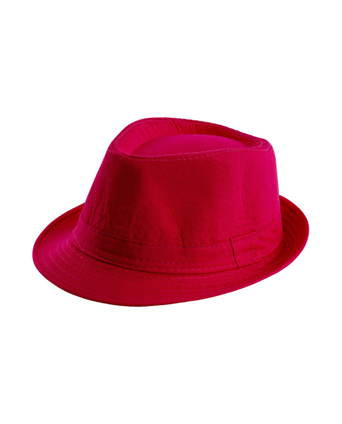 Pink fluo gangster hat with label