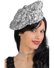 Sequins silver basquet with label