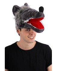Chapeau loup en tissu, avec étiquette volante / étiquette