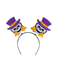 Felt skull headband with header