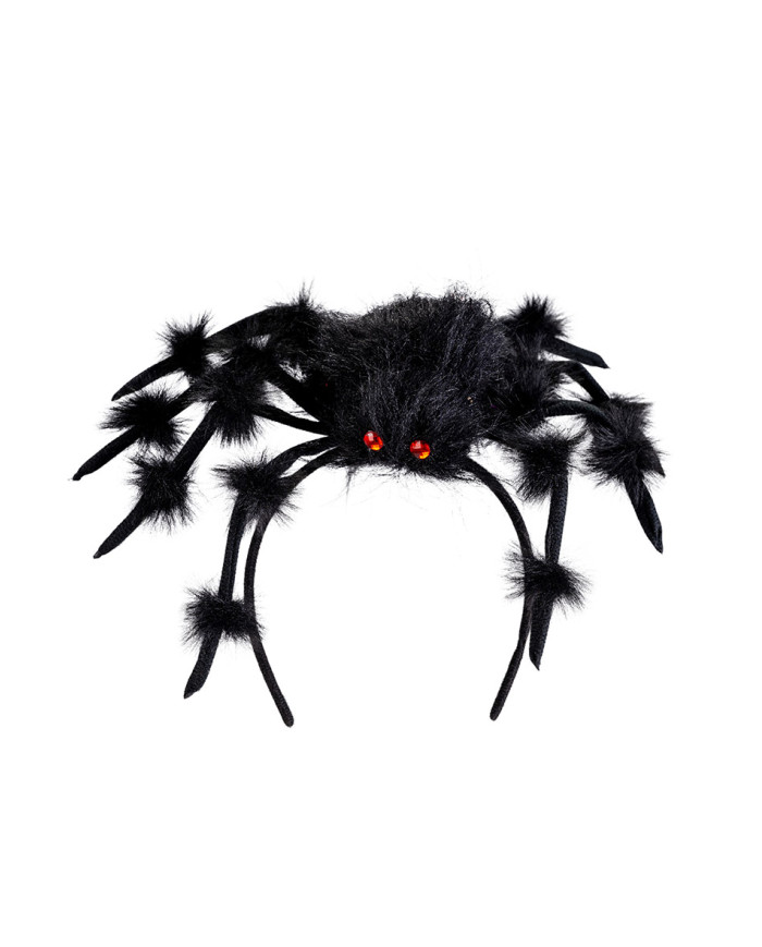 Headband with hairy spider with label