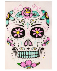 G.i.d. mexican skull facial adhesive decorations female in polybag on card