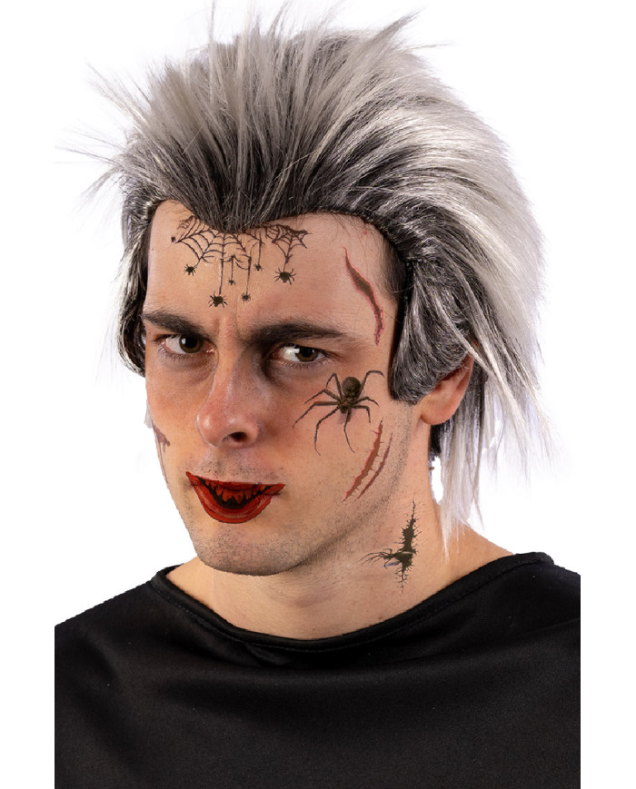 Spiders tattoos in polybag on card