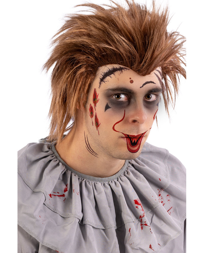 Fiche de tatouages blessures et clowns, dans un sachet sur papier cartonné