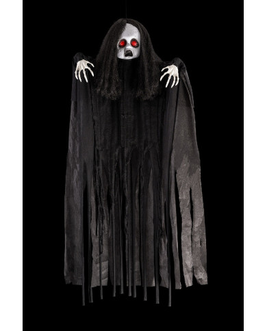 Bambola horror d'appendere h.cm.120 ca.con luci e suono (batterie incluse) con cartellino/etichetta