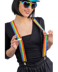 Hosenträger in Regenbogenfarben, in Beutel mit Aufhänger