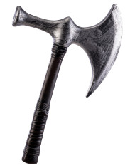 Hache, long. 50 cm env., avec étiquette volante / étiquette