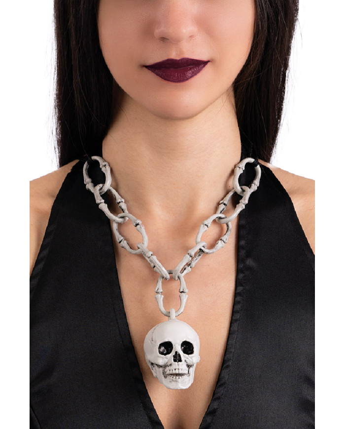Skull necklace with header