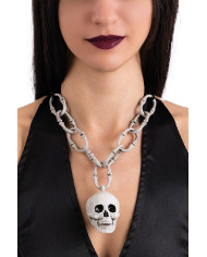 Collier avec tête de mort, avec étiquette volante / étiquette