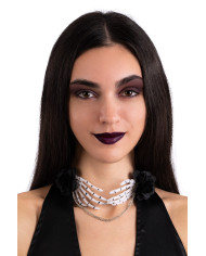 Collar with skeleton hand on card