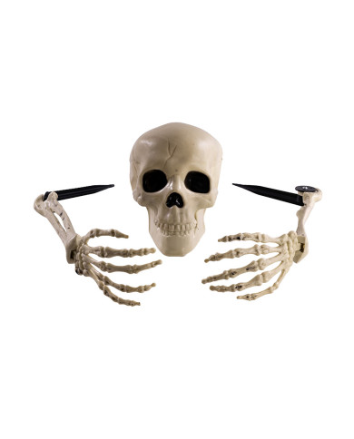 3 skeleton bones with pickets on card