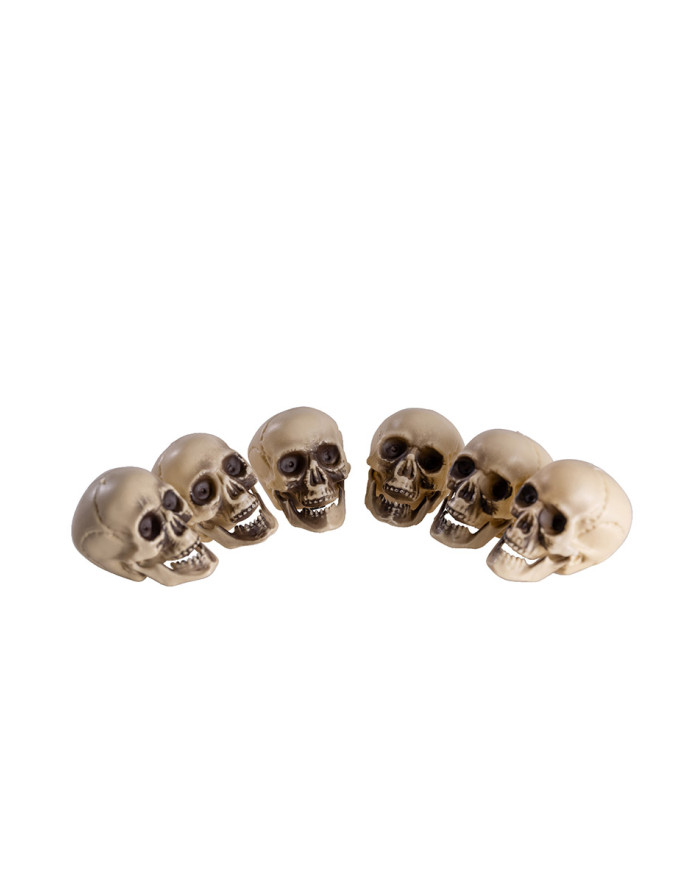 6 skulls h.cm.5 net bag with label