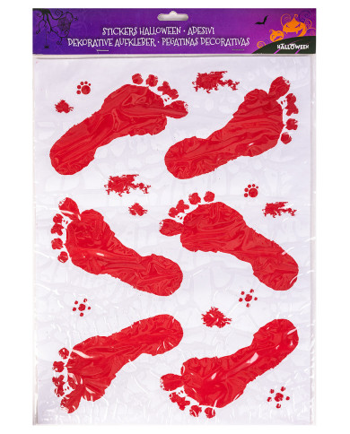 Bloody footprint window sticker cm. 40x30 in pbh