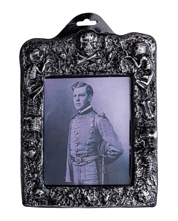 Quadro 3d horror scheletro h.cm.21x30 ca. con cartellino/etichetta