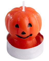4 pumpkin candles h.cm. 4,5 in pvc box