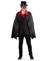 Satin cape with collar and printings length cm. 90 in bag / w hook