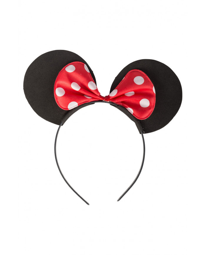 Black mouse headband made of eva material with bow for a little