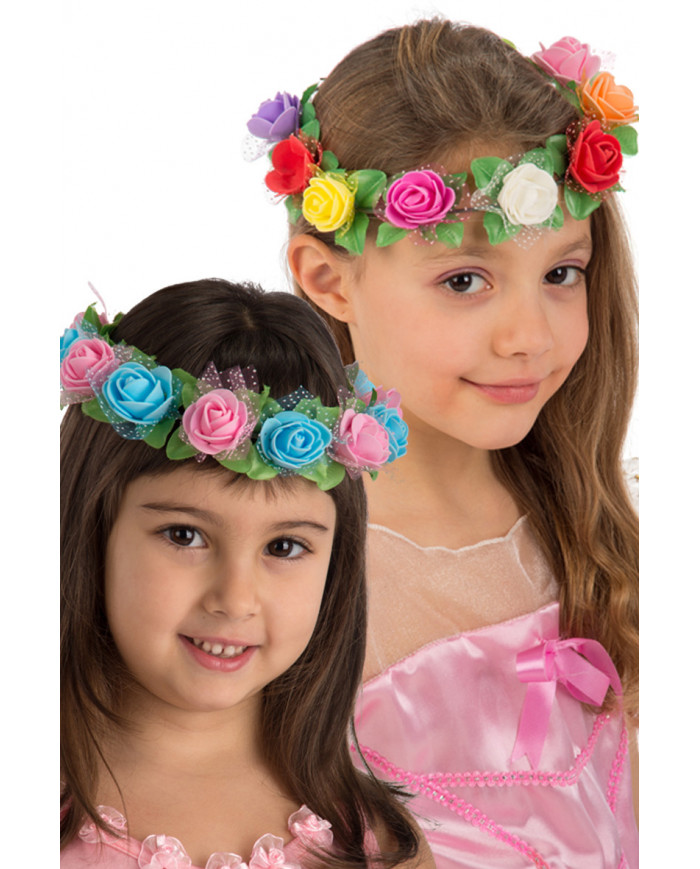 Coroncine di roselline in colori assortiti, ideali per