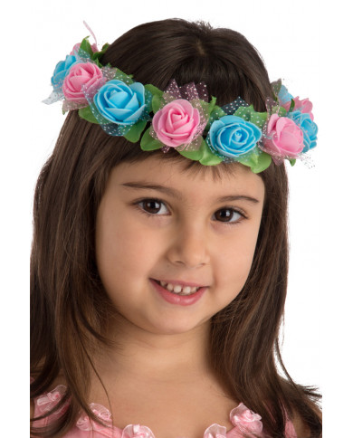 Crowns of little roses in assorted colors, ideal for hairstyles