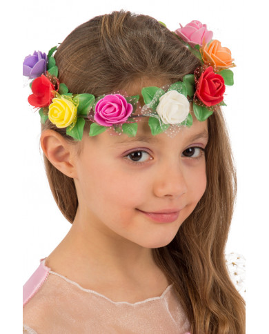 Crowns of little roses in assorted colors, ideal for hairstyles