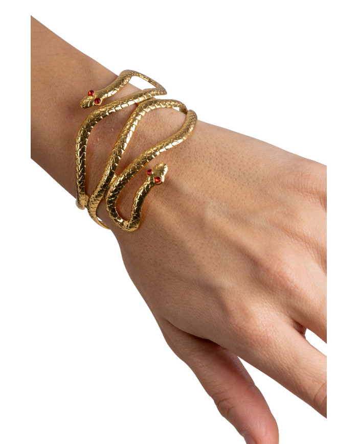 Armreif mit Schlange, goldfarben, mit Aufhänger