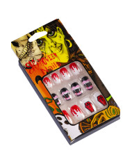 Faux ongles halloween autocollants, dans une boîte