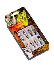 Uñas sujetos Halloween adhesivas en caja