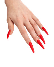 Red long  nails in box