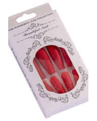 Red long  nails in box