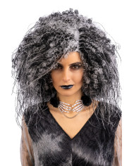 Black and white pop wig in box