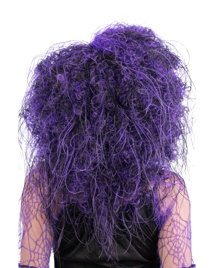 Black and purple pop wig in box