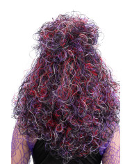 Parrucca strega multicolor e bianca in valigetta