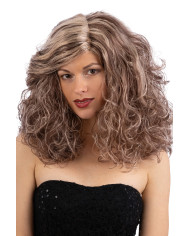 Brown and blond wavy wig in box