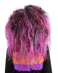 Multicoloured pop wig in box