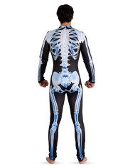 Light blue skeleton jumpsuit, one size m-l in bag with hook
