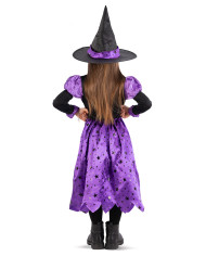 Purple witch costume with hat size iv in bag with hook