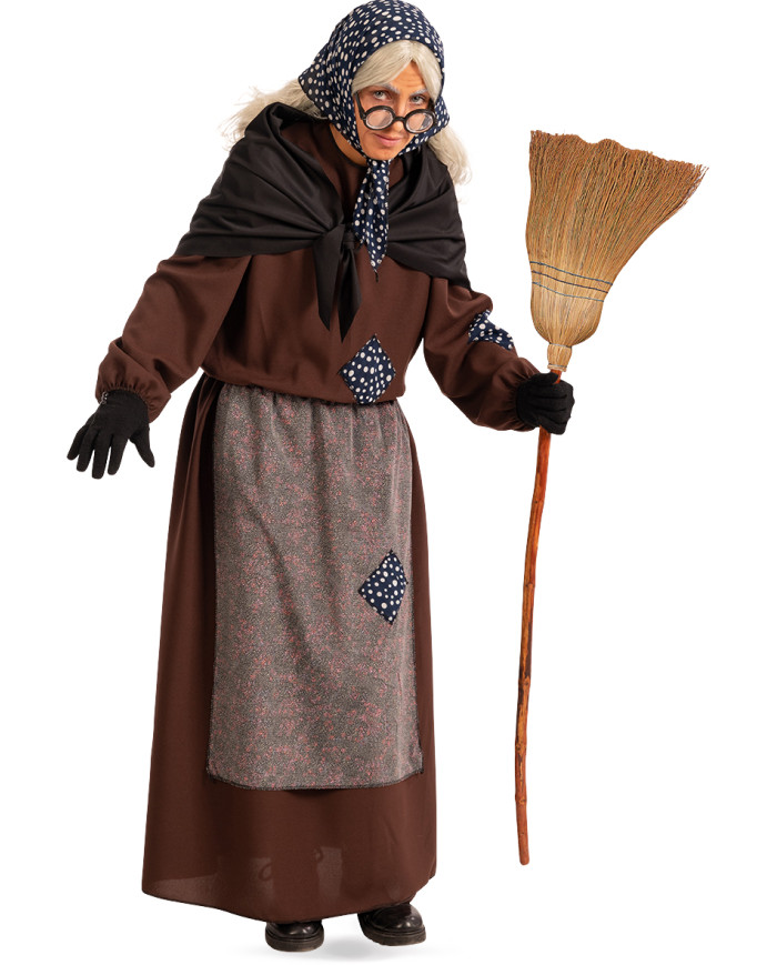 Befana'S Costume W/Headpiece And Shawl