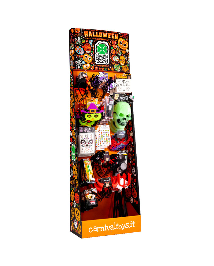 ACCESSORI HALLOWEEN  (PZ.144) MOD.ASS. IN ESPOSITORE H.CM.190XL.60XP.35 CA.