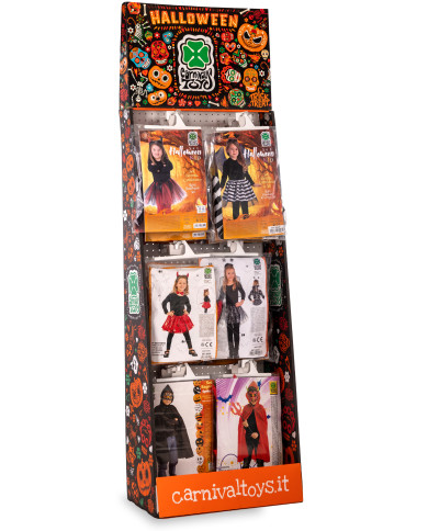 Assortimento set travestimento Halloween in espositore