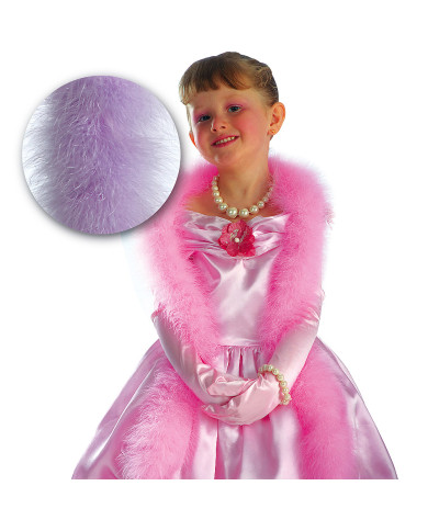 BOA DI MARABOUT LUSSO LILLA LUNGH.CM.130