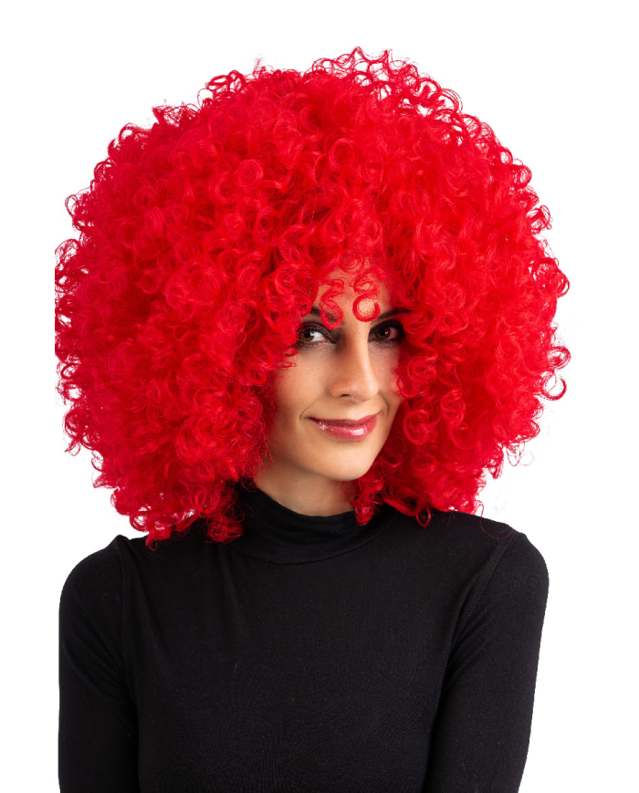 PerÃ¼cke supergroÃŸer Afro-Lockenkopf gelb (ca. 190 g) in Koffer