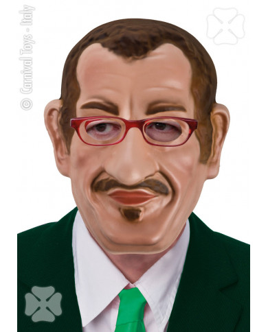 Maschera in plastica morbida del politico Roberto Maroni.