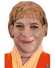 Maschera in plastica morbida raffigurante Angela Merkel