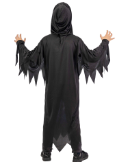 Blue skeleton tunic costume w/mask in bag w/hook